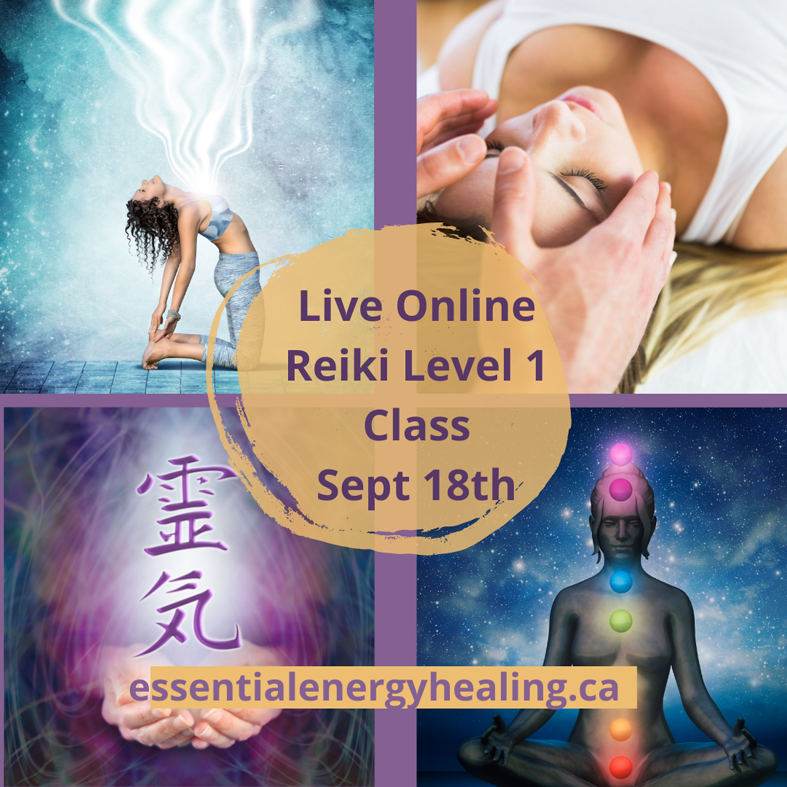 ONLINE USUI REIKI LEVEL 1 CLASSES - Saturday September 18th, 2021
