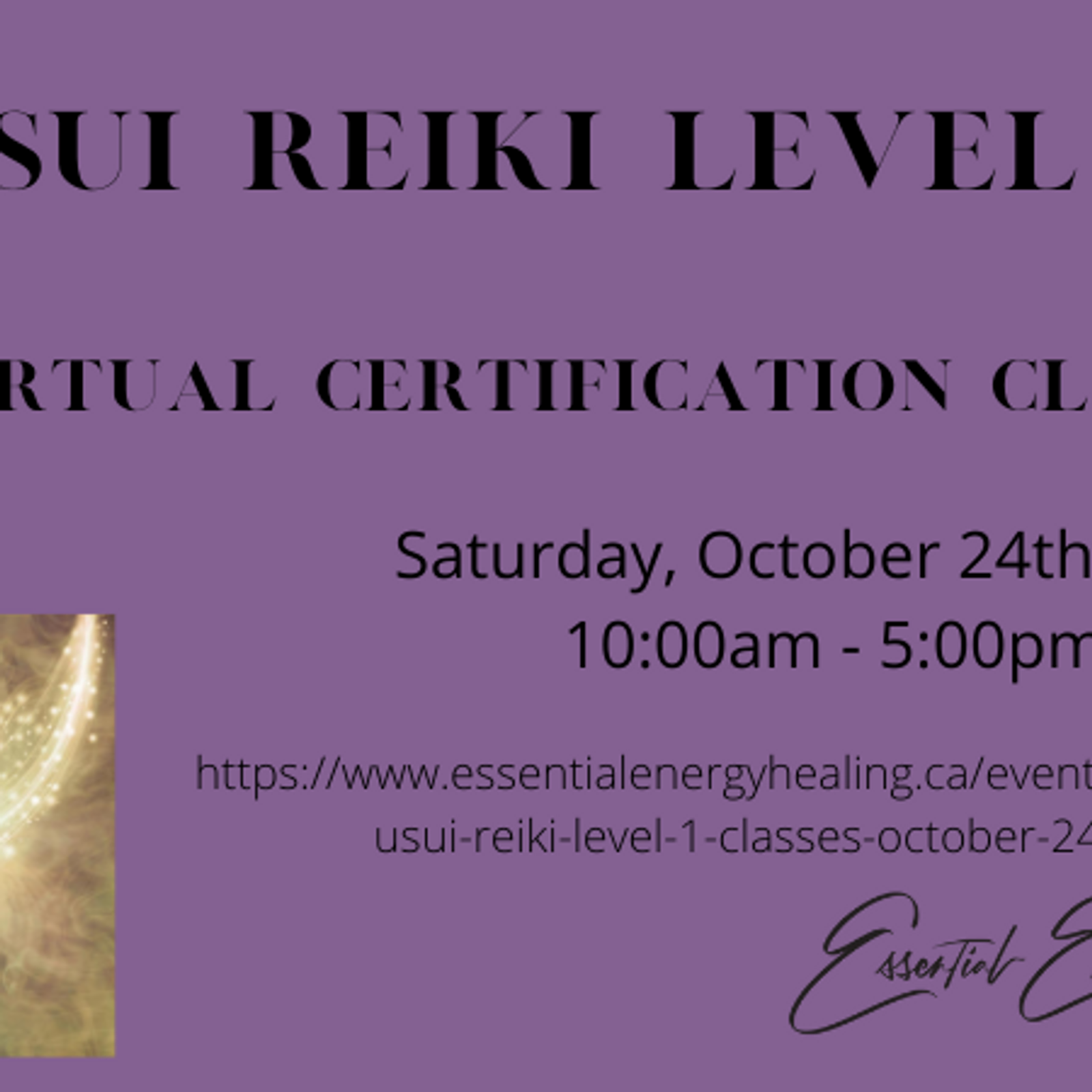 VIRTUAL USUI REIKI LEVEL 1 CLASSES October 24, 2020